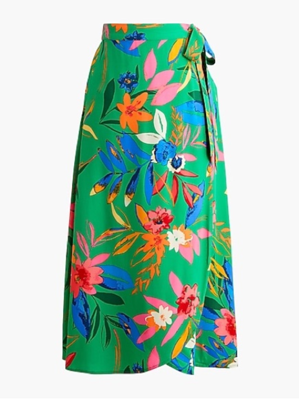 Jcrew Factory Women’s Green Floral Wrap Swim Cover Skirt
